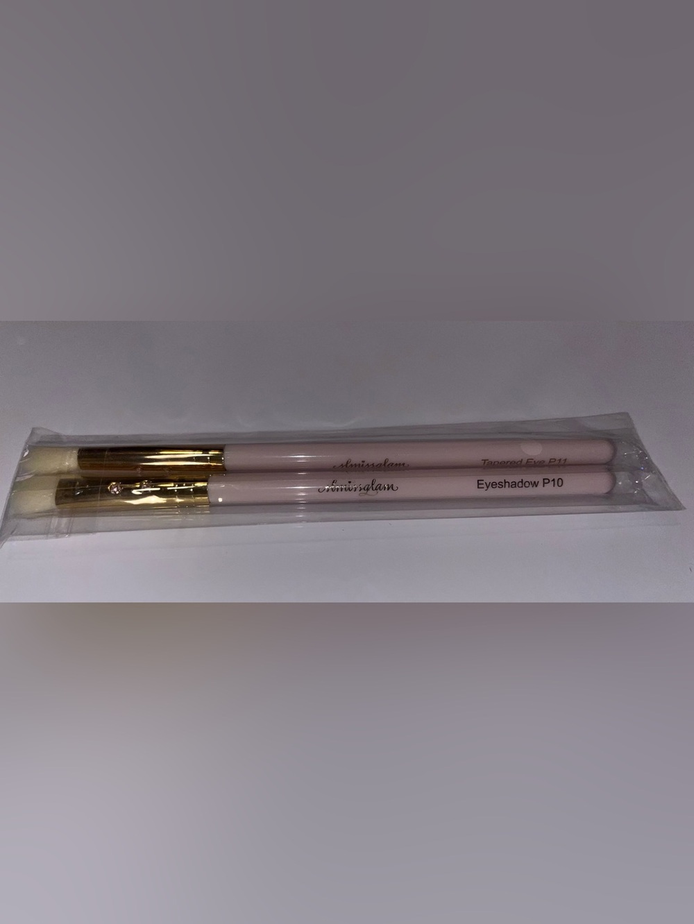 Mmissglam Neutral Pink Eyeshadow Brush Set - 2 Piece